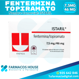 Envase de Istaril junto a una imagen de una persona activa.