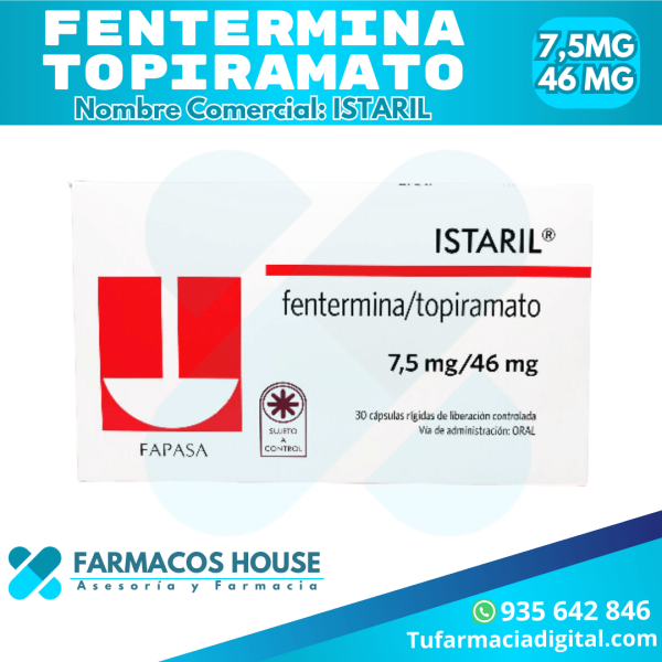 Envase de Istaril junto a una imagen de una persona activa.
