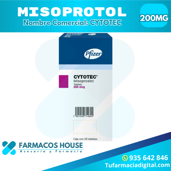 Cytotec 200 mg x 28 tabletas en Lima, Perú - Prevención de úlceras estomacales y más.