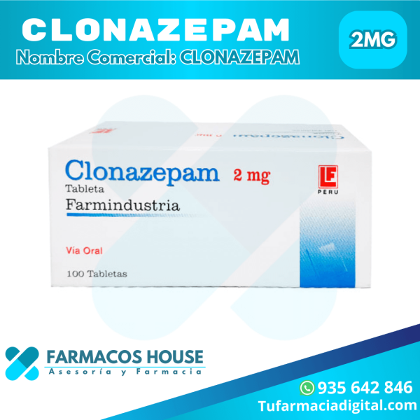 Envase de Clonazepam junto a una imagen que refleje confianza y calidad.