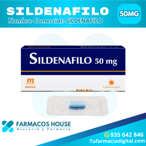 Envase de Sildenafil junto a una imagen sugerente que refleje intimidad y pasión.