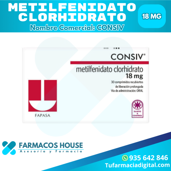 Venta de Consiv 18 mg en Lima - Solución para TDAH