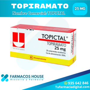 Venta de Topiramato en Lima - Tabletas de Topiramato 25 mg